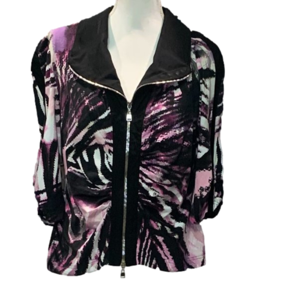 JOSEPH RIBKOFF  Colorful Purple Cardigan Jacket Top